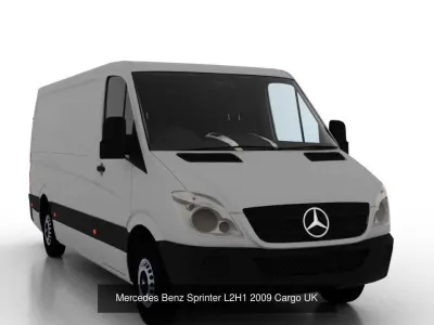 Mercedes Benz Sprinter L2H1 2009 Collection UK 3D Model Pack