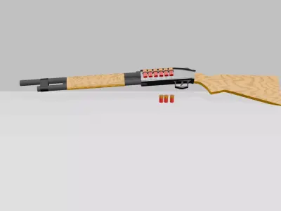 Shotgun 3D model 4