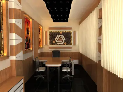 modern office interior 3D model purchase