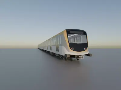 CAF Driverless Metro Low-poly 3D model