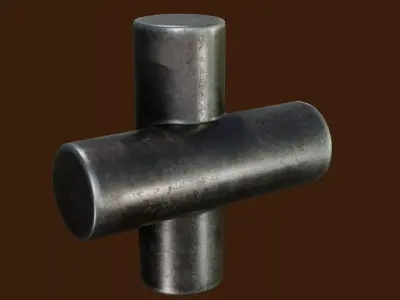 Test Cross Low-poly 3D model