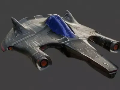 Fighter 232 Free low-poly 3D model