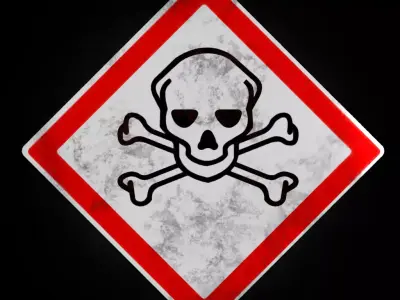 Poisen Sign  Low-poly 3D model