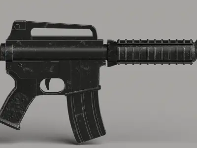 M4A RIFFLE Free low-poly 3D model