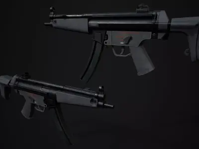 Heckler  Koch MP5 Low-poly 3D model
