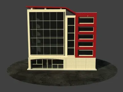OFFICE BUILDING Free low-poly 3D model