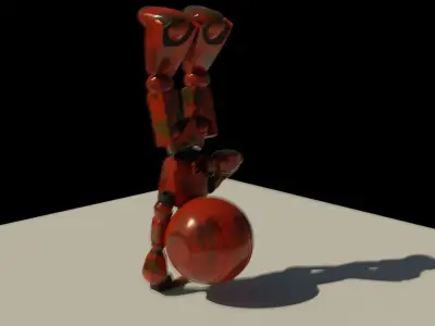 Robot with eyes Low-poly 3D model get