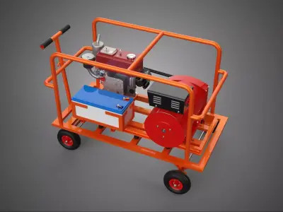 AUTO STARTER ELECTRIC DIESEL MOTOR DYNAMO FLYWHEEL GENERATOR SET 3D model