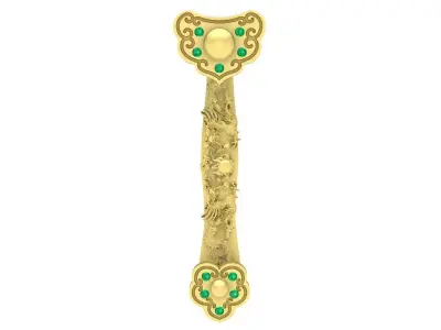 Decorative Curved Jewelry Bar Connector 3904 3D print model