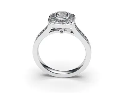 solitaire with ring sizes  8 part S14 3D print model