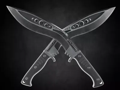 M48 Tactical Kukri Low-poly 3D model