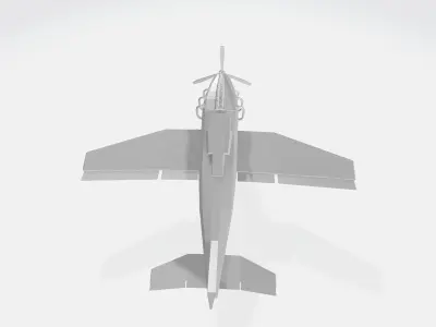 Plane with propeller Low-poly 3D model