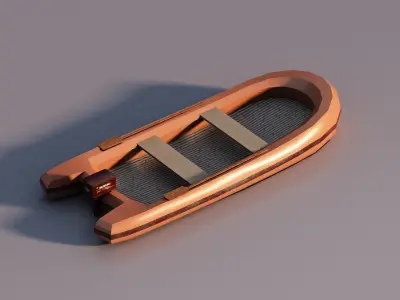 Lowpoly Rubber Boat Low-poly 3D model