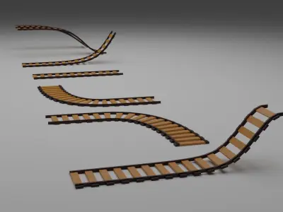 Low Poly Railway Pack Free low-poly 3D model