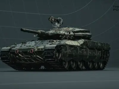 Realistic Military Tank 3D Model  Detailed Combat Vehicle Asset 3D model