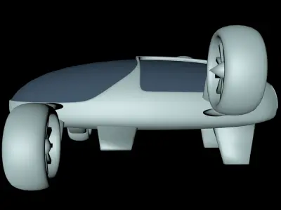 Futuristic Jet car 3D model