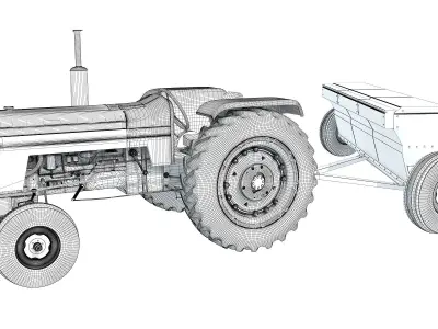 Tractor Disc Harrow 3D model