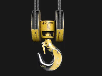 Crane hook Low-poly 3D model buy