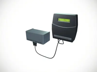 Biometric Machine Low-poly 3D model