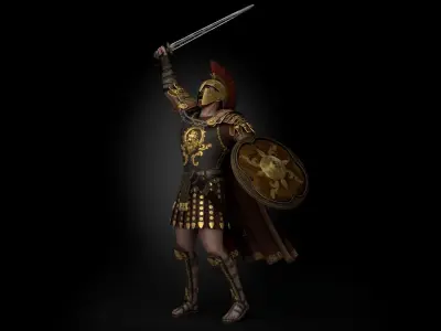 Rome Centurion Low-poly 3D model