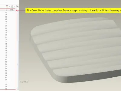 Industrial Design Creo 3D Wave-shaped pattern  3D model