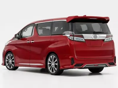 Luxury Red Minivan 3D model