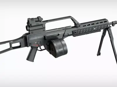 HK G36 Machine Gun Tactical Low-poly 3D model
