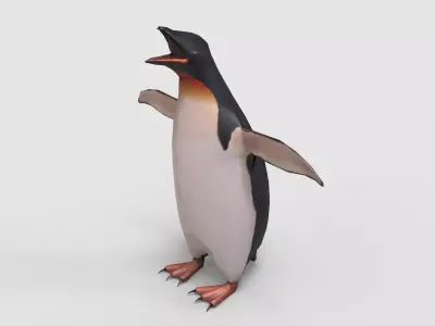 Penguin game ready Low-poly 3D model