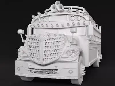 BUS CHICKENBUS- DIABLO ROJO-BURRAS-CHIVAS 3D print model