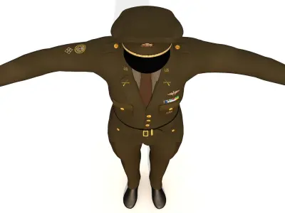 Uniform of the United States army 3D model