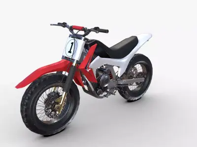 Dirt Bike Low-poly 3D model buy