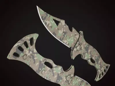 Knife 3 C Low-poly 3D model
