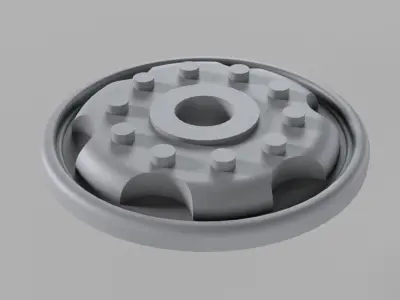 Lumar Toy Powerhouse Crane Wheel 3D print model