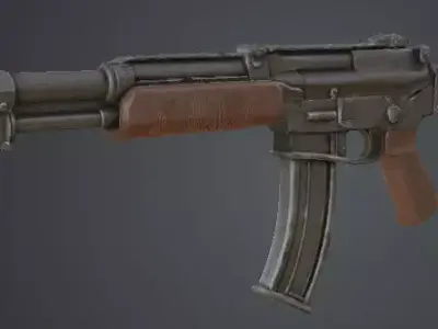 Realistic Machine Gun 3D model