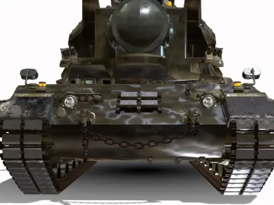 FRAKPANZER GEPARD 1A2 UKRAINE Low-poly 3D model