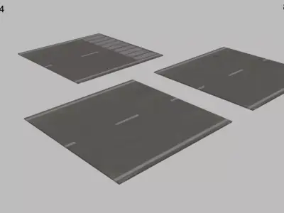 Low Poly Free 3d Roads  Free low-poly 3D model