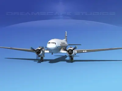 Douglas C-47 Dakota RCAF 3D model