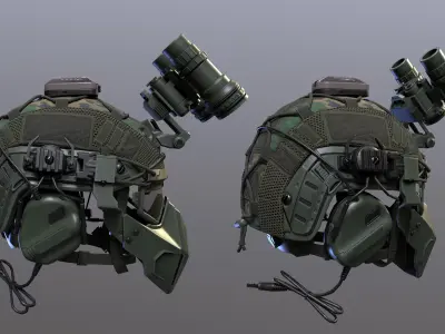 Tactical Helmet Low-poly 3D model buy