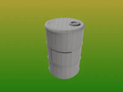 Toxic Barrel Game Asset Free low-poly 3D model