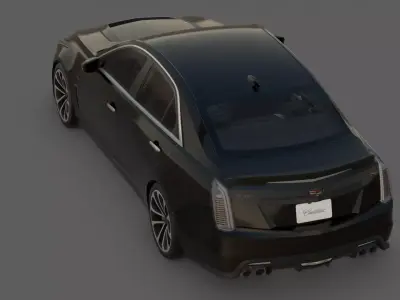 2016 Cadillac CTS-V 3D Model  American Luxury Meets Corvette 3D model