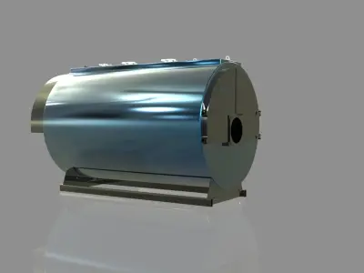 High-temperature water boiler Vitomax 200 3D model