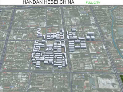 Handan Hebei China 30km Free low-poly 3D model