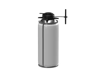 Polyurethane foam  with tube open mockup 3D model