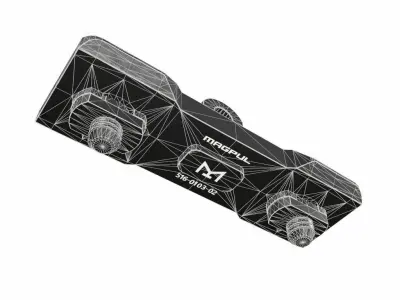 Magpul MLOK Bipod Mount PBR  Low-poly 3D model