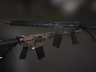 Daniel Defense DDM4V7 Low-poly 3D model