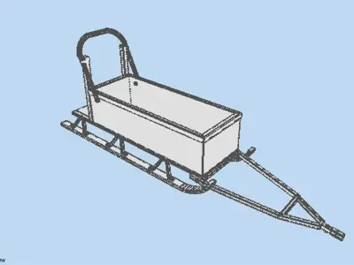 Sled - type 4 3D model