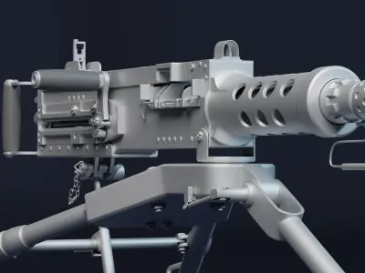M2 Browning HP model 3D model