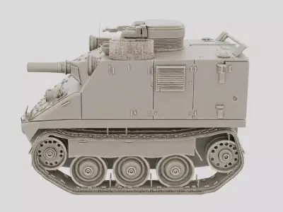 Tracked Armored Recovery Vehicle for 3D print 3D model