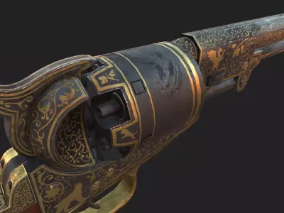 Colt 1860 Low-poly 3D model