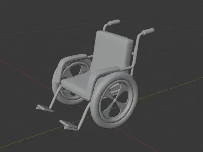 wheelchair 3D model 6